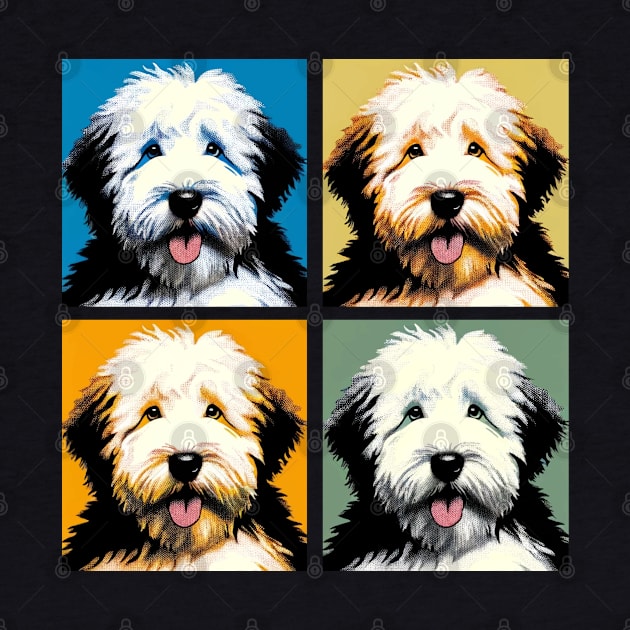 Pop Retro Art Old English Sheepdog - Cute Puppy by PawPopArt